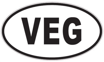 VEG - 3 Letter Initials Oval Magnet
