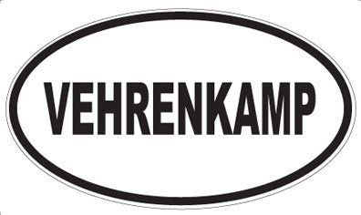 VEHRENKAMP - Oval Sticker