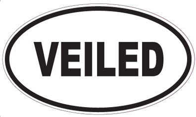 VEILED - Oval Sticker