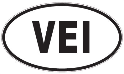 VEI - 3 Letter Initials Oval Magnet