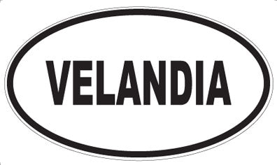 VELANDIA - Oval Sticker