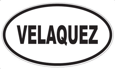 VELAQUEZ - Oval Sticker