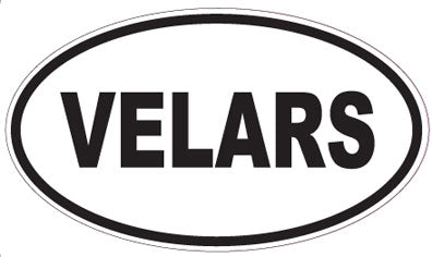 VELARS - Oval Sticker