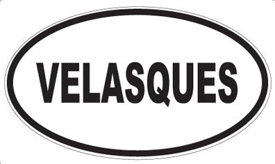 VELASQUES - Oval Sticker