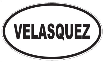 VELASQUEZ - Oval Sticker