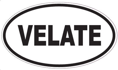 VELATE - Oval Sticker