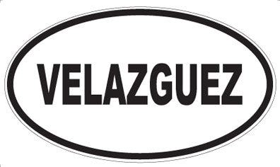 VELAZGUEZ - Oval Sticker