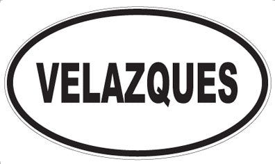 VELAZQUES - Oval Sticker