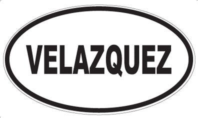 VELAZQUEZ - Oval Sticker