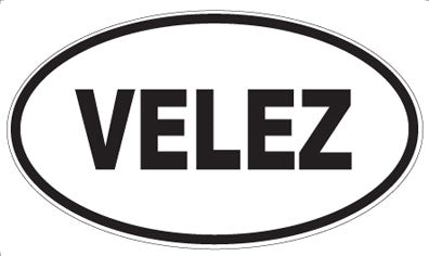 VELEZ - Oval Sticker
