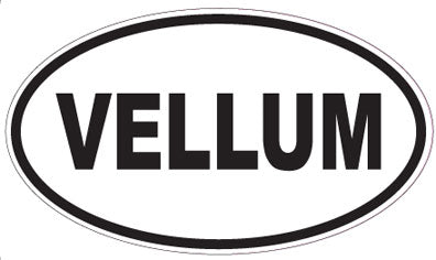 VELLUM - Oval Sticker