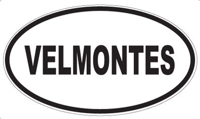 VELMONTES - Oval Sticker