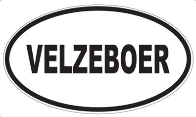 VELZEBOER - Oval Sticker