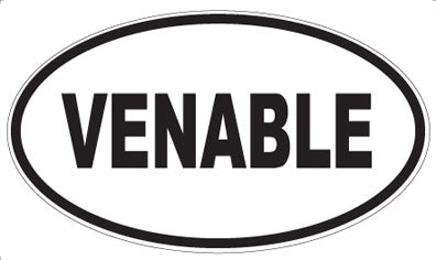 VENABLE - Oval Sticker