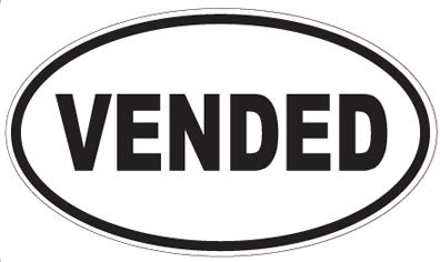 VENDED - Oval Sticker
