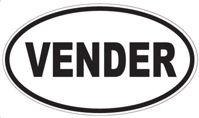 VENDER - Oval Sticker