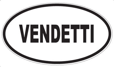 VENDETTI - Oval Sticker