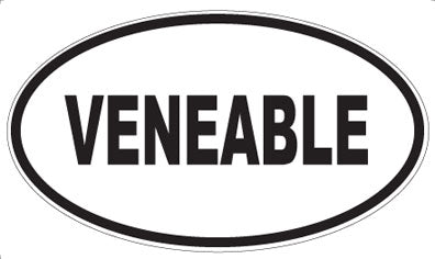VENEABLE - Oval Sticker