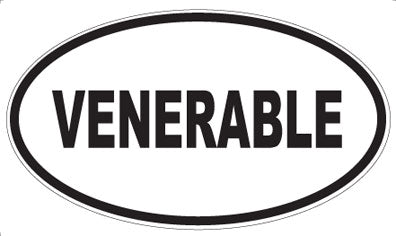 VENERABLE - Oval Sticker