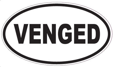 VENGED - Oval Sticker