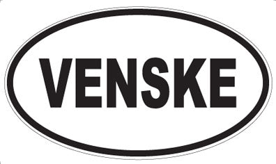 VENSKE - Oval Sticker