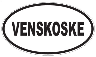 VENSKOSKE - Oval Sticker