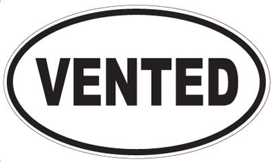 VENTED - Oval Sticker