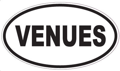 VENUES - Oval Sticker
