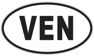 VEN - 3 Letter Initials Oval Magnet