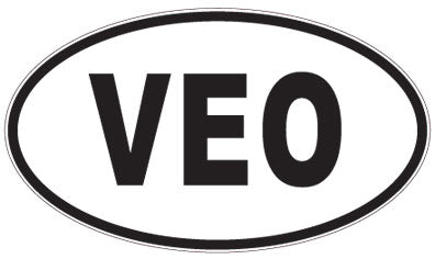 VEO - 3 Letter Initials Oval Magnet
