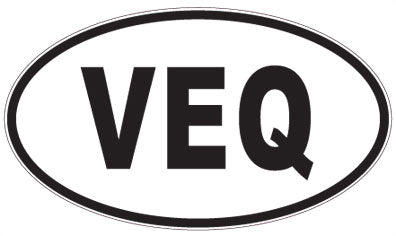 VEQ - 3 Letter Initials Oval Magnet