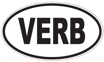 VERB - Oval Sticker