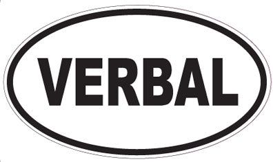 VERBAL - Oval Sticker