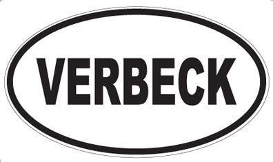 VERBECK - Oval Sticker
