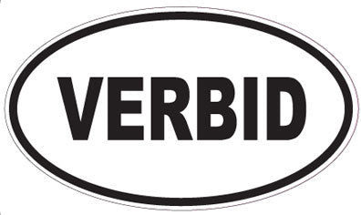 VERBID - Oval Sticker