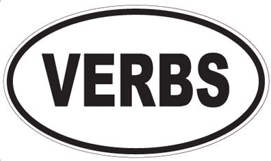 VERBS - Oval Sticker