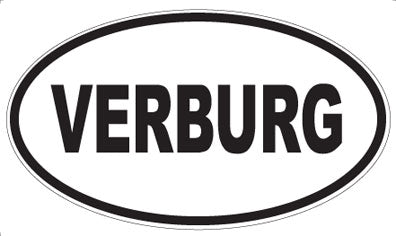 VERBURG - Oval Sticker