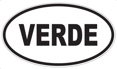 VERDE - Oval Sticker