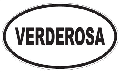 VERDEROSA - Oval Sticker