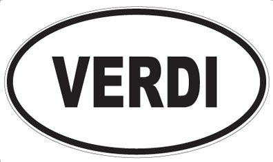 VERDI - Oval Sticker