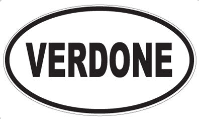 VERDONE - Oval Sticker