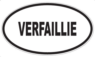 VERFAILLIE - Oval Sticker