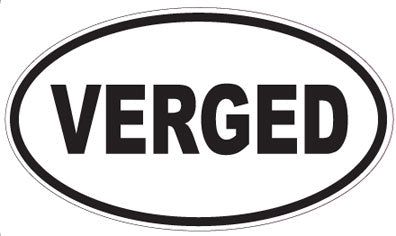 VERGED - Oval Sticker