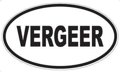 VERGEER - Oval Sticker