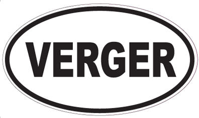 VERGER - Oval Sticker