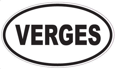 VERGES - Oval Sticker