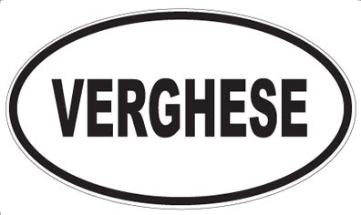 VERGHESE - Oval Sticker