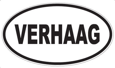 VERHAAG - Oval Sticker