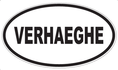 VERHAEGHE - Oval Sticker
