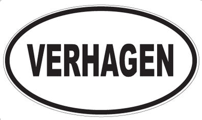 VERHAGEN - Oval Sticker
